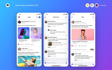 社交网络移动 UI 套件