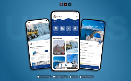 旅行预订 – 移动应用程序 UI 套件