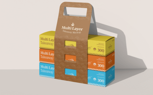 多层外卖盒模型