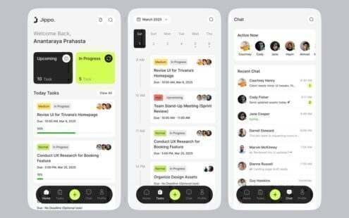任务追踪器移动应用程序 UI 设计