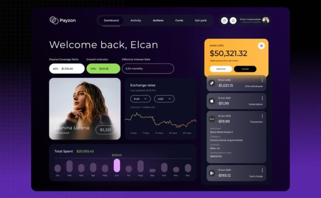 Payzon – 现代财务仪表板 UI