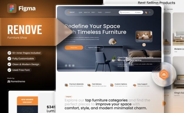 Renove – 家具店 Figma 模板