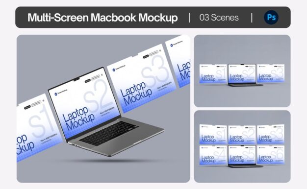 多屏 MacBook 模型集