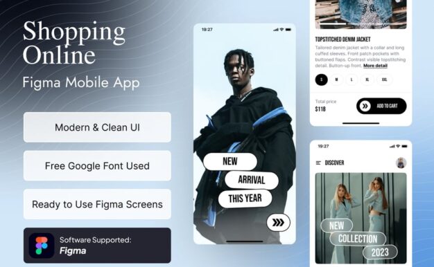 在线购物 Figma 移动应用程序模板