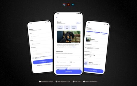 宠物护理 – 移动应用 UI 套件