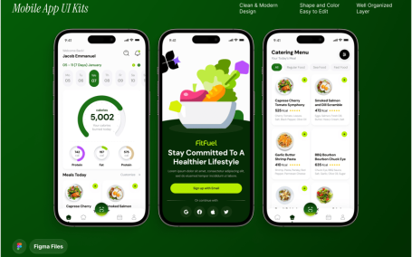 营养与膳食追踪移动应用 UI 套件