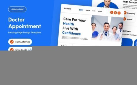 Bahtera – 医生预约着陆页设计