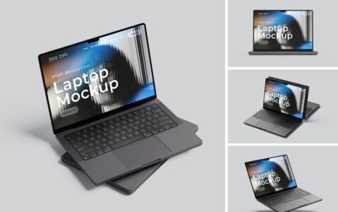 高分辨率笔记本电脑模型