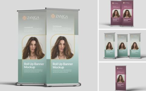 高质量品牌推广用易拉宝样机