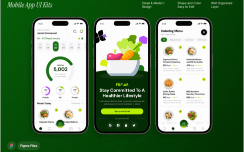 营养与膳食追踪移动应用 UI 套件