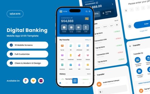 ByteBank – 创新的数字银行应用程序 UI 套件