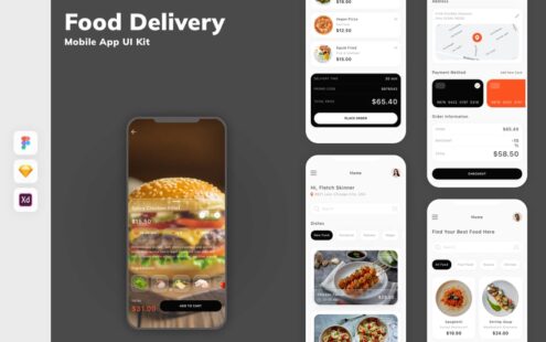 食品配送移动应用 UI 套件