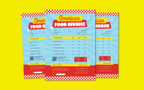 美国食品发票设计