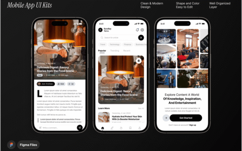 现代新闻与文章移动应用 UI 套件