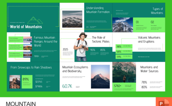 度假景区介绍PPT模板 (PPTX)