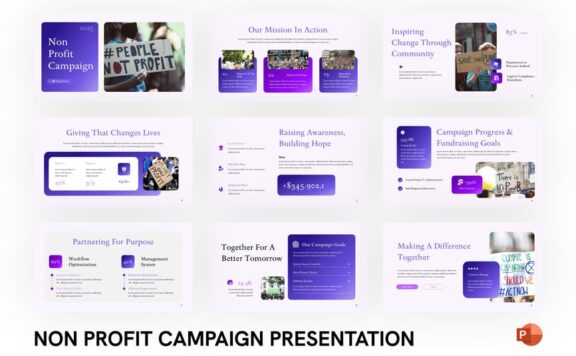 非利润运动PPT模板 (PPTX)