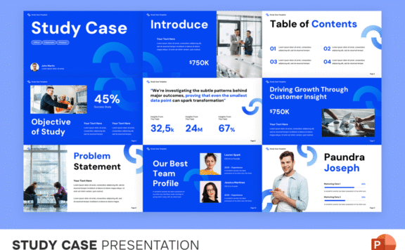 研究案例PPT模板 (PPTX)