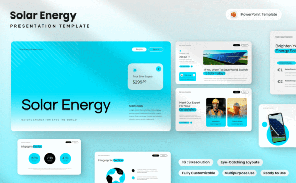 太阳能能源介绍PPT模板 (PPTX)