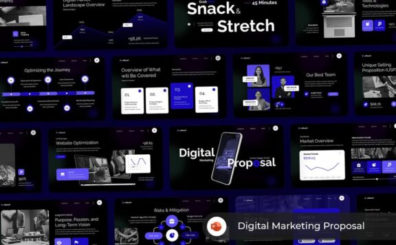 数字营销建议PPT模板 (PPT,PPTX)