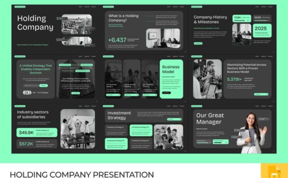 控股公司PPT模板 (PPTX)