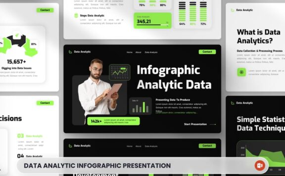 数据分析信息图 PPT模板 (PPTX)