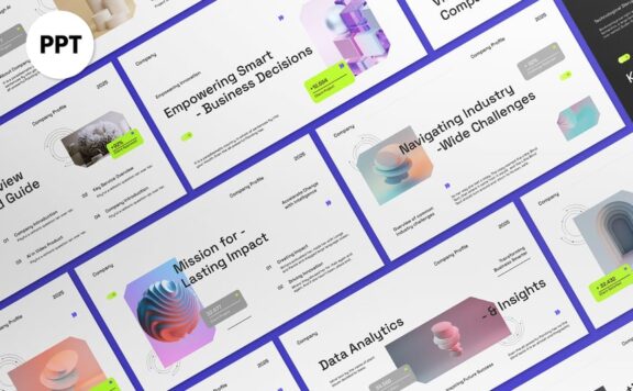 白绿色现代公司资料PPT模板 (PPT,PPTX)