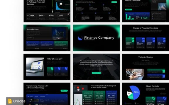 财务公司PPT模板 (PPTX)