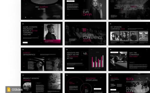 会议介绍PPT模板 (PPTX)