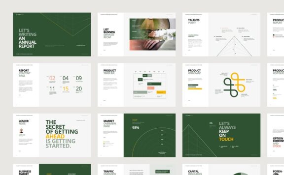 年度报告PPT模板 (PPTX)