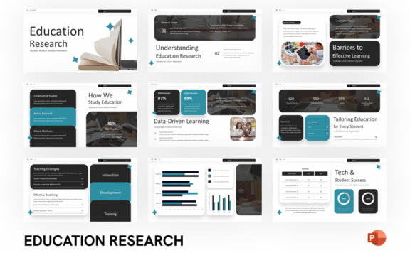 教育研究PPT模板 (PPTX)