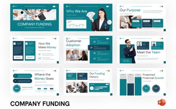 公司资金计划PPT模板 (PPTX)