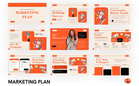 营销计划PPT模板 (PPTX)