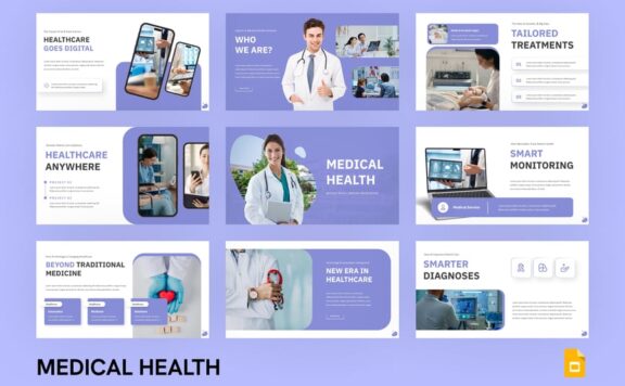 医疗健康PPT模板 (PPTX)