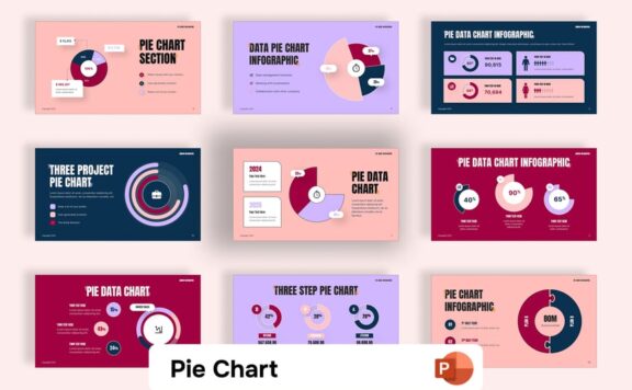 饼图PPT模板 (PPTX)