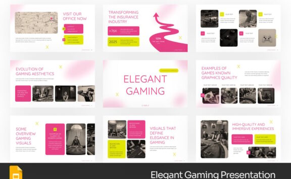优雅的游戏PPT模板 (PPTX)