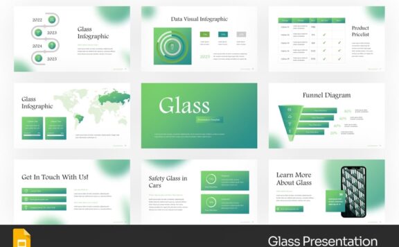 玻璃行业PPT模板 (PPTX)