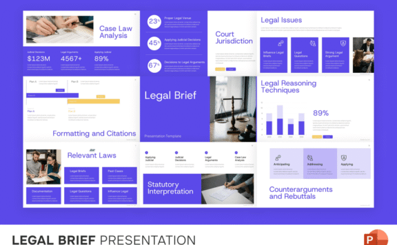 法律简介PPT模板 (PPTX)