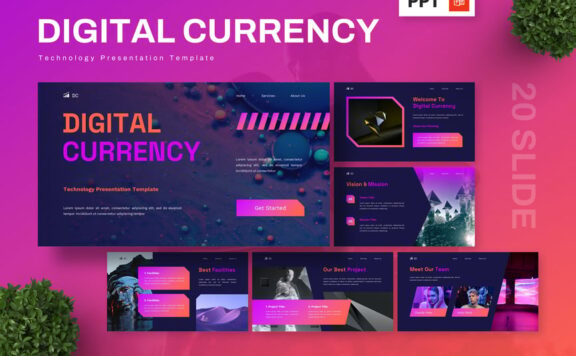 数字货币 – 技术PPT模板 (PPTX)