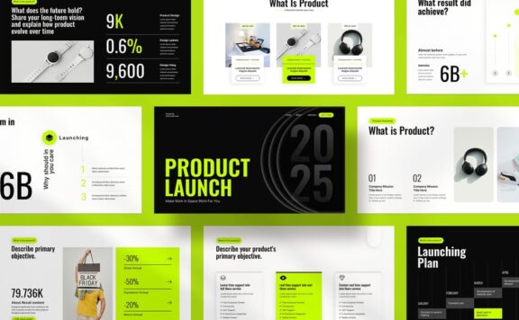 KPI/产品发布PPT模板 (PPTX)