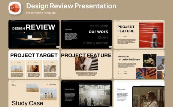 设计评论PPT模板 (PPTX)