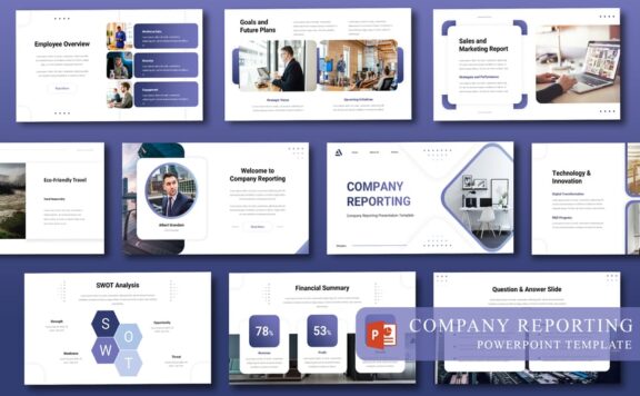 公司报告PPT模板 (PPT)