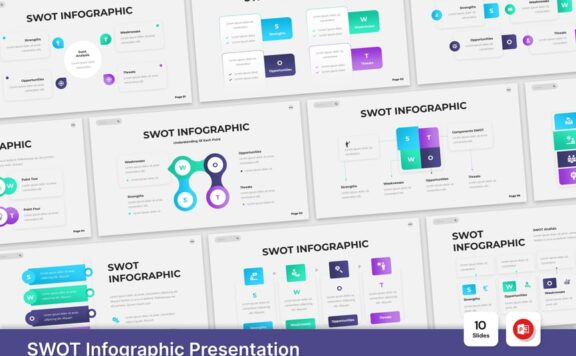 SWOT演示文稿PPT模板 (PPTX)