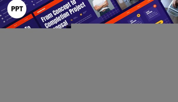 紫色现代业务提议PPT模板 (PPT,PPTX)