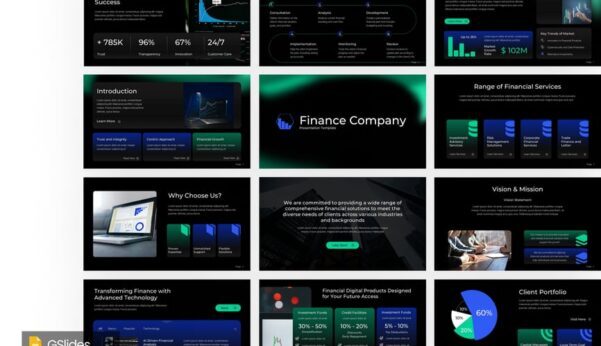 财务公司PPT模板 (PPTX)