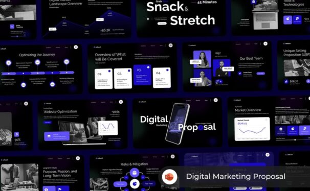 数字营销建议PPT模板 (PPT,PPTX)