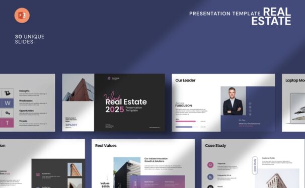 房地产PPT模板 (PPTX)