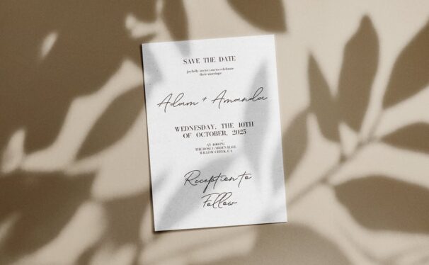 婚礼A4纸张样机