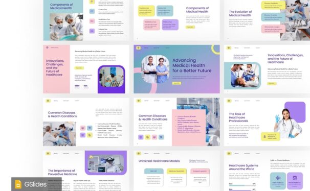 医疗健康PPT模板 (PPTX)