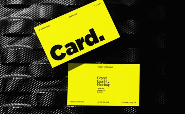 现代商务名片样机