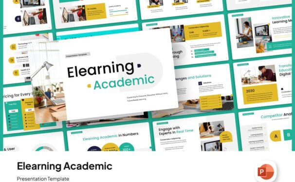 电子学习学术PPT模板